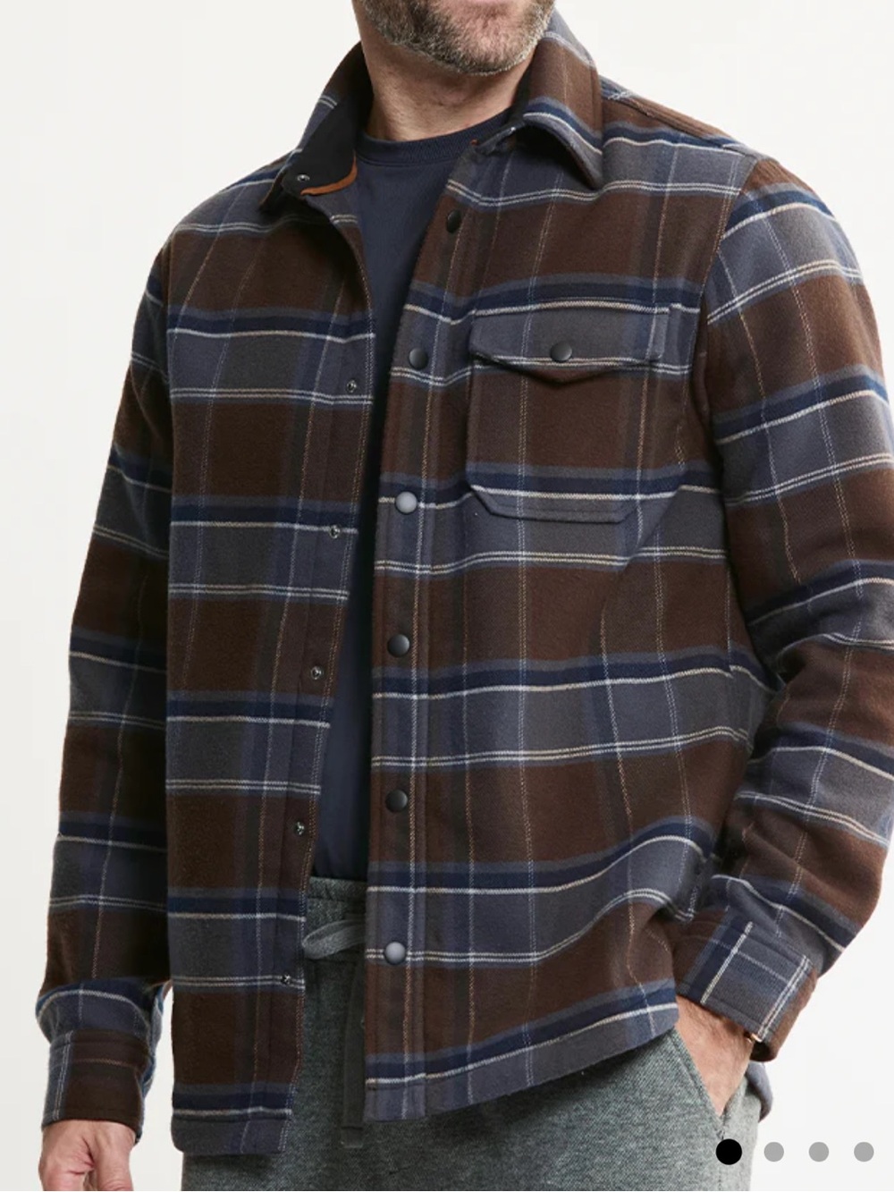 JACHS NEW YORK Doubleface Fleece Shirt Jacket MSRP $80.00 NWT SIZE L